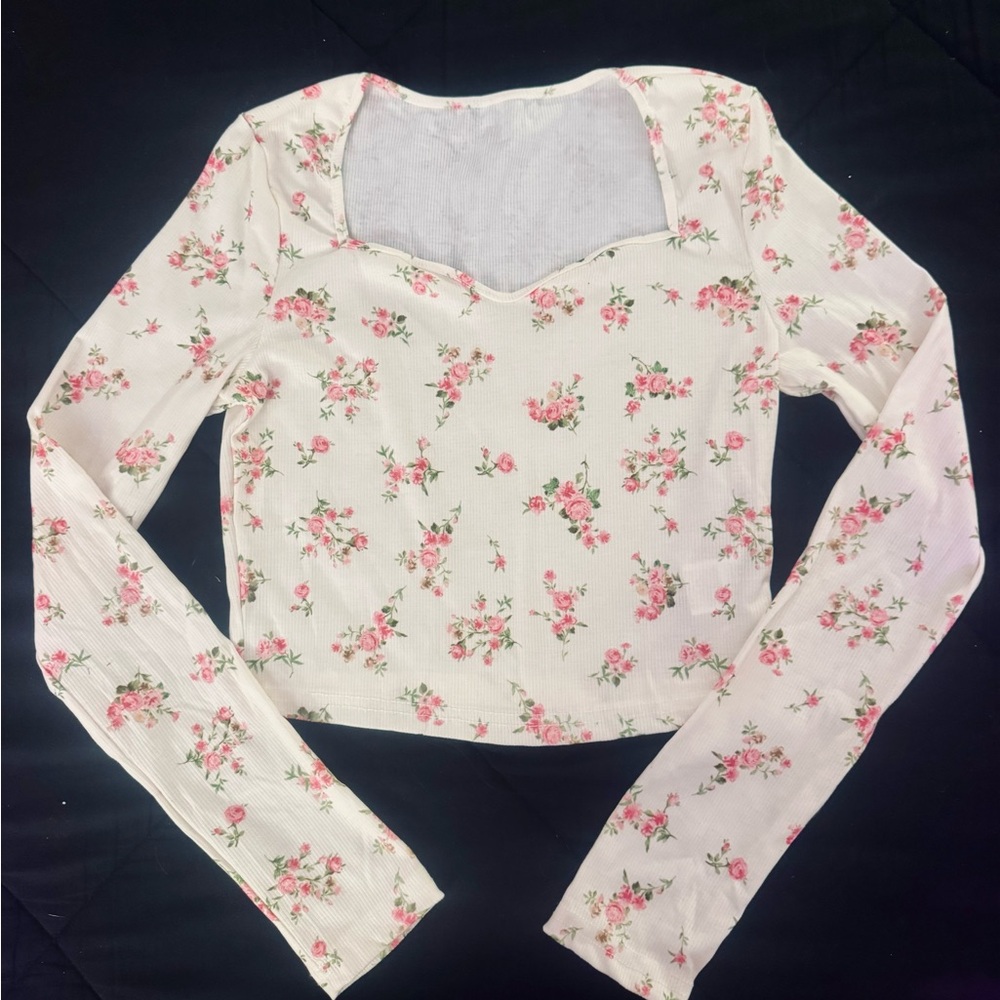 Women’s Large Long Sleeve Floral Top